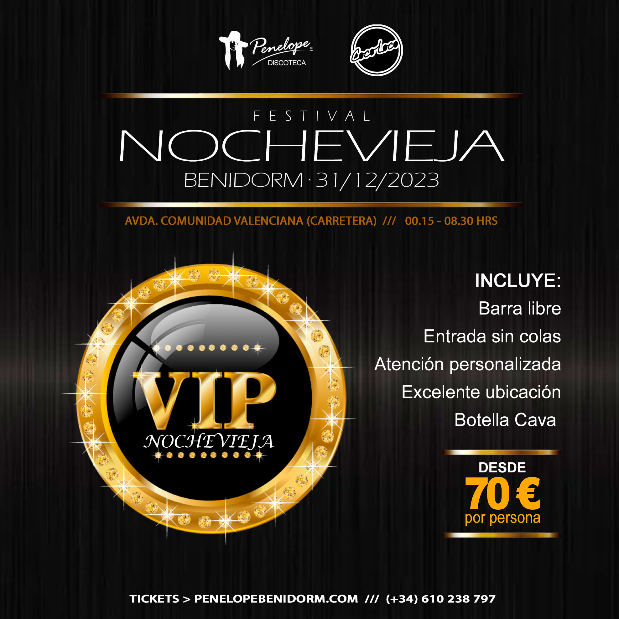 vip discoteca penelope nochevieja 2023